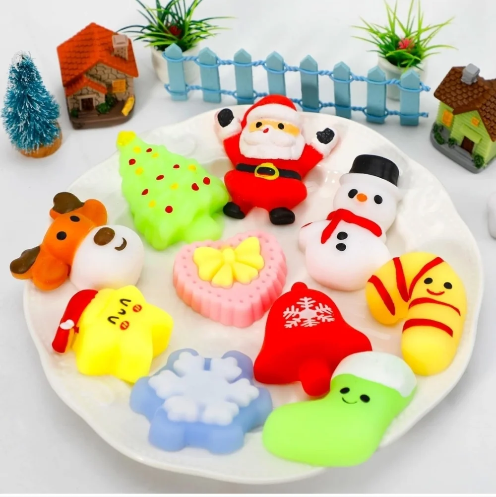 Christmas Mochi Squishy Toy Set - Multicolor 30 PC Set